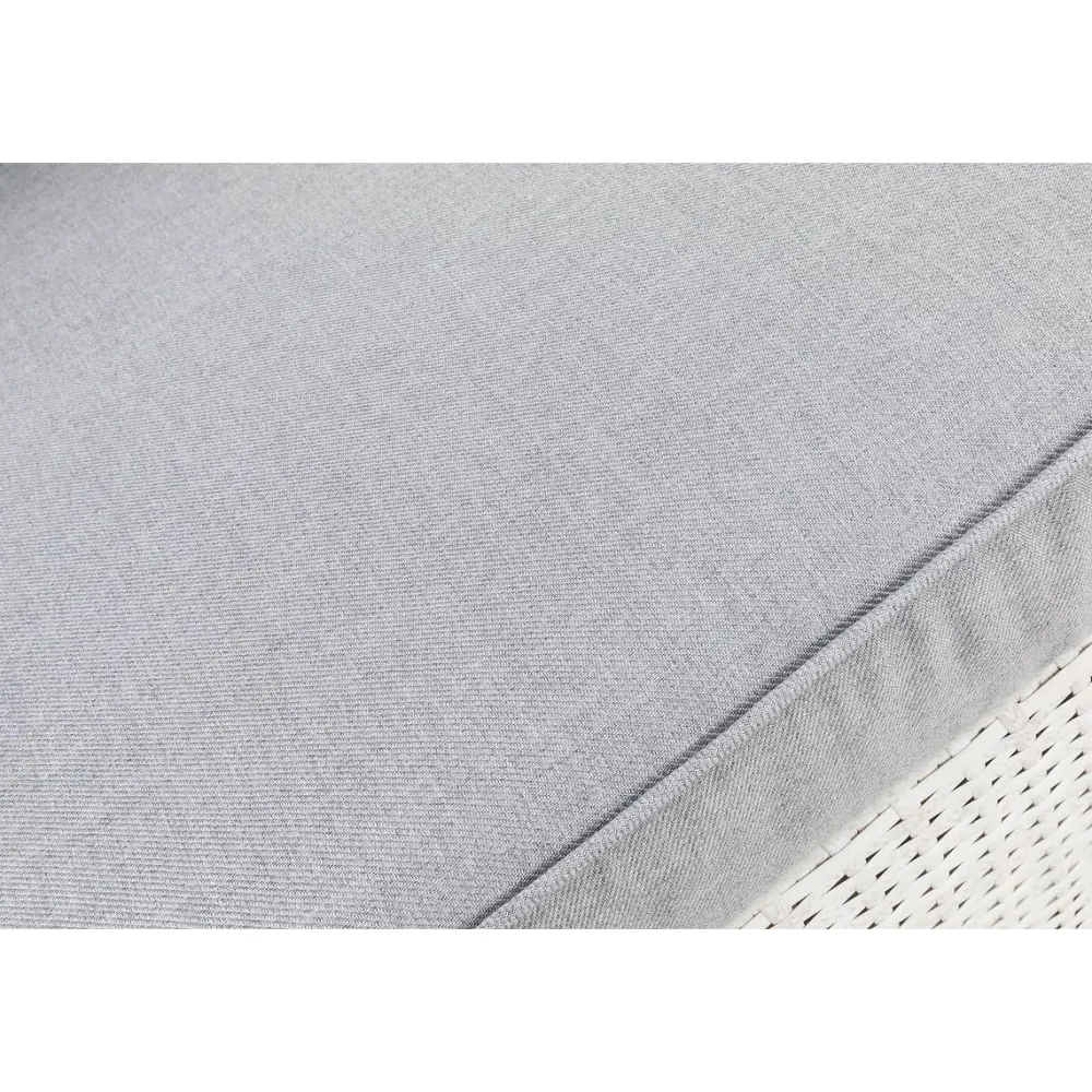 Sohvan päätymoduuli Bahamas vasen valkoinen/harmaa*Comfort Garden Clearance