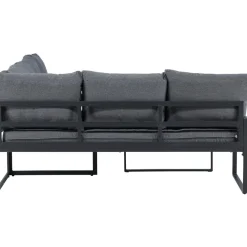 Sohvaryhmä Zingaro, 5-istuttava kulmasohva + sohvapöytä, musta/harmaa*Venture Home Outlet