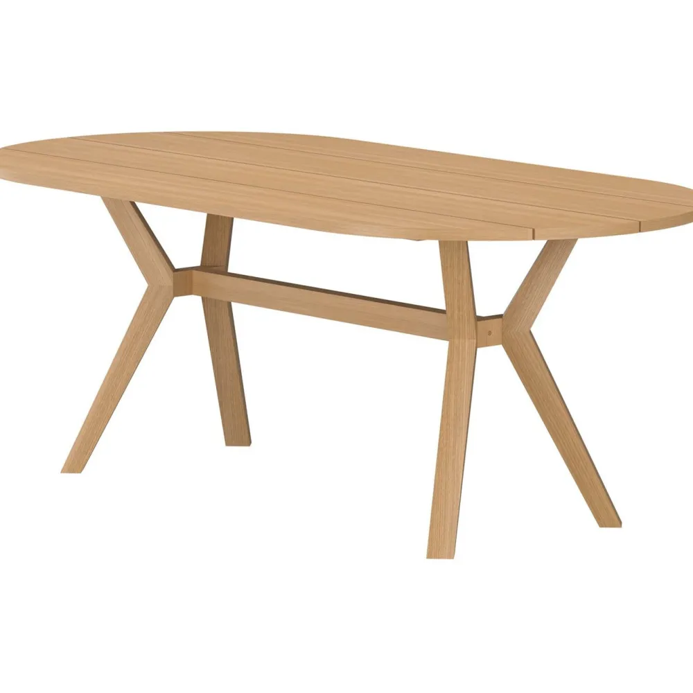 Discount Soikea ruokapöytä Kenya, 200x100cm, luonnollinen tiikki Puutarhapöydät