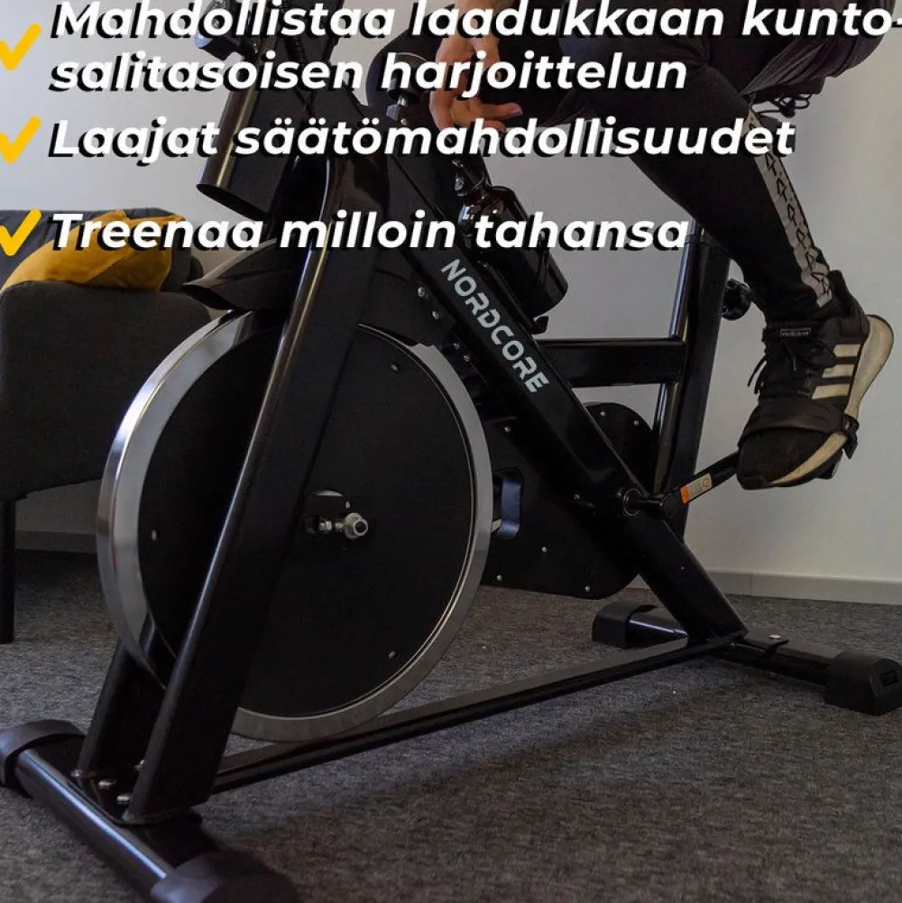 Outlet Spinningpyörä Core 1300, Musta Kuntopyörät