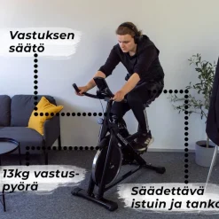 Outlet Spinningpyörä Core 1300, Musta Kuntopyörät