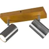 Spottivalaisin Marley 2-os. GU10 teräs/puu*Trio Sale