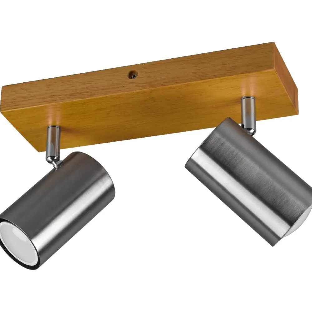 Spottivalaisin Marley 2-os. GU10 teräs/puu*Trio Sale