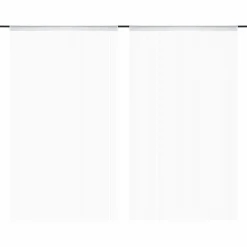 String-verhot 2 kpl 100x250 cm valkoinen*FinePRICE Sale