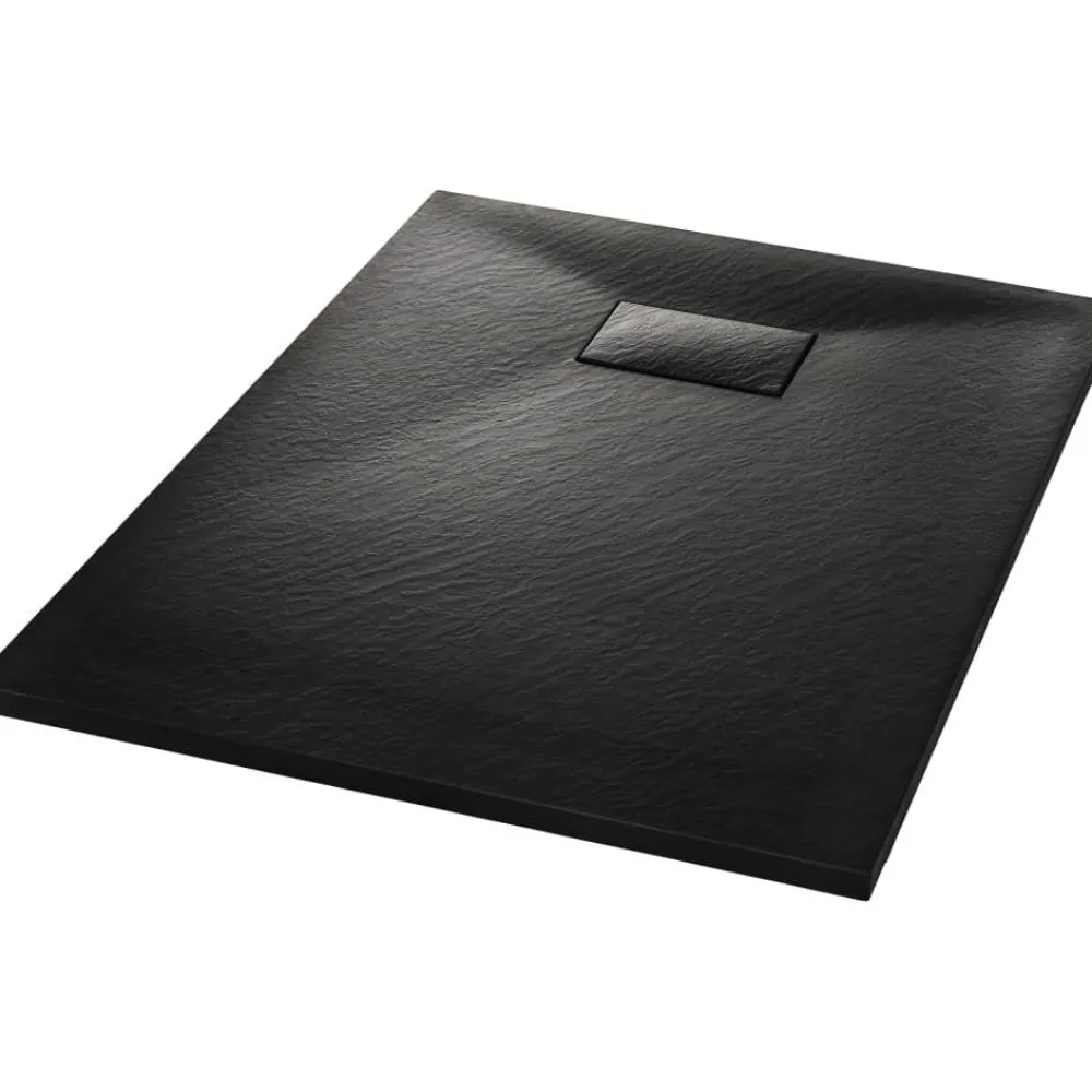 Outlet Suihkualusta 100x70 cm SMC musta Suihkualtaat
