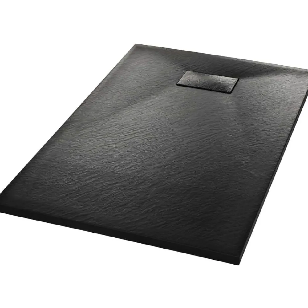New Suihkualusta 100x80 cm SMC musta Suihkualtaat