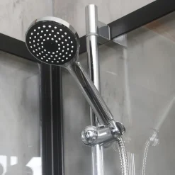 Suihkukaappi Betrakta 900x900 mm suora musta kehys*Bathlife