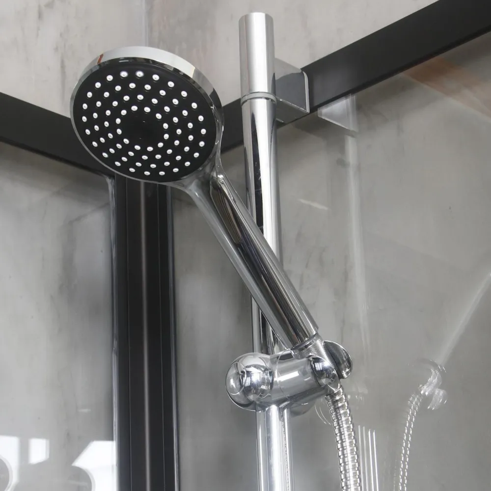 Suihkukaappi Betrakta 900x900 mm suora musta kehys*Bathlife