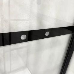 Outlet Suihkukaappi Betrakta, 70x90cm, pyöreä, kirkas lasi, musta kehys Suihkukaapit