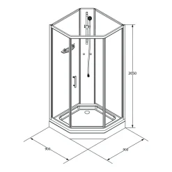 Suihkukaappi Ideal Elegant 900 x 900 mm*Bathlife Outlet