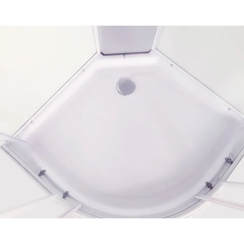 Clearance Suihkukaappi Alaska 850x850 mm valkoinen kirkas lasi Suihkukaapit