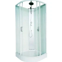 Clearance Suihkukaappi Alaska 850x850 mm valkoinen kirkas lasi Suihkukaapit
