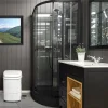 Outlet Suihkukaappi Aurora Round Black 80x80cm Suihkukaapit