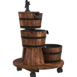 Suihkulähde rullapyörillä ja pumpulla 55x55x80 cm, kuusi*FinePRICE Online