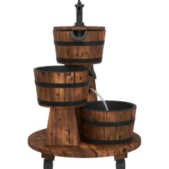 Suihkulähde rullapyörillä ja pumpulla 55x55x80 cm, kuusi*FinePRICE Online