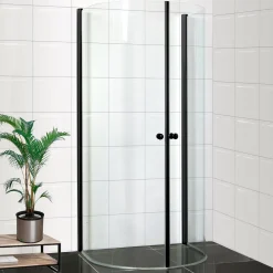 Suihkunurkka Mitt 1900x930x780 mm musta/kirkas lasi Suihkukulmat