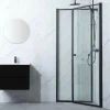 Suihkunurkka Profil 1000x1000 mm kaksi ovea musta kehys*Bathlife Online