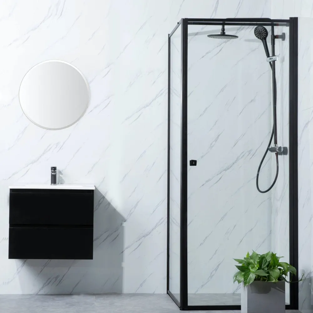 Suihkunurkka Profil, 700-1000mm, musta, eri kokoja*Bathlife Discount