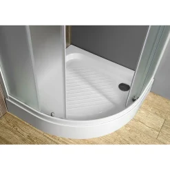 Suihkunurkka Arlen 800x800x1850 valkoinen profiili karkaistu turvalasi kuviolasi*Interia Best