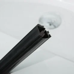 New Suihkuovi Profil 800x2000 mm kirkas lasi musta Suihkuovet|Suihkuseinät