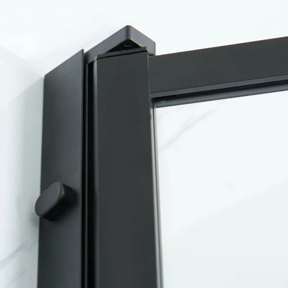 New Suihkuovi Profil 800x2000 mm kirkas lasi musta Suihkuovet|Suihkuseinät