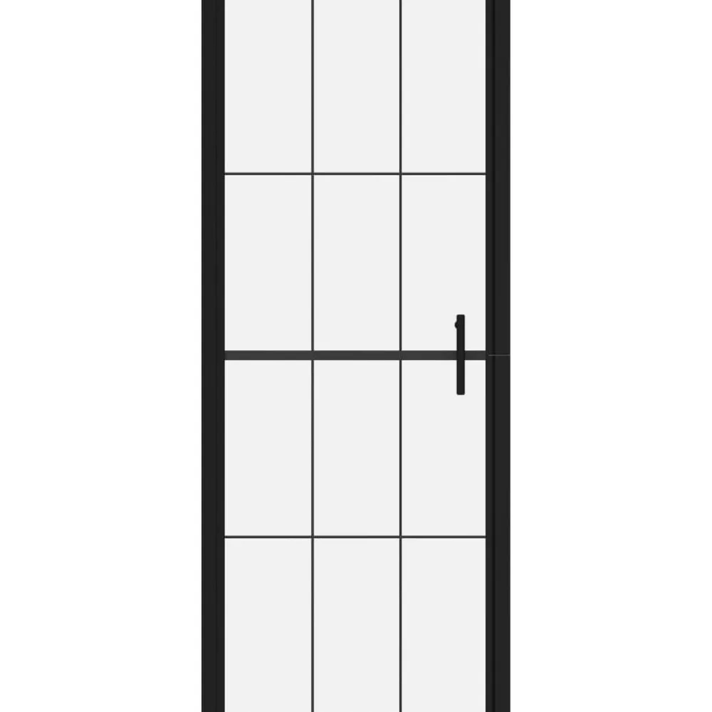 Suihkuovi karkaistu lasi 91x195cm musta*FinePRICE Best