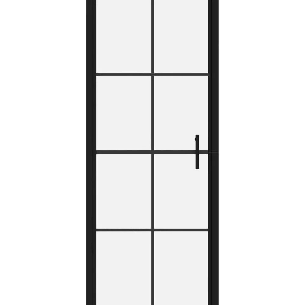 Suihkuovi karkaistu lasi 81x195 cm musta*FinePRICE Best