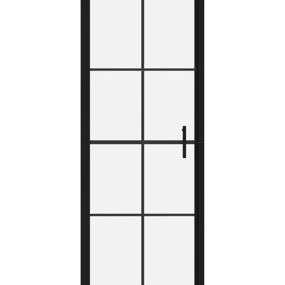 Suihkuovi karkaistu lasi 91x195 cm musta*FinePRICE Outlet
