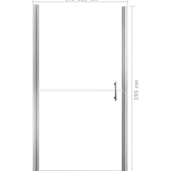 Suihkuovi karkaistu lasi 81x195 cm*FinePRICE Clearance