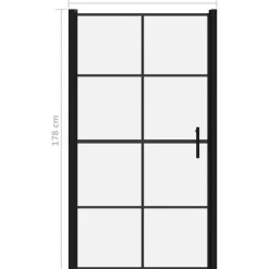 Clearance Suihkuovi karkaistu lasi 100x178 cm musta Suihkuovet