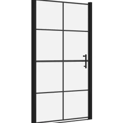 Clearance Suihkuovi karkaistu lasi 100x178 cm musta Suihkuovet