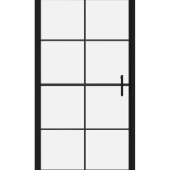 Clearance Suihkuovi karkaistu lasi 100x178 cm musta Suihkuovet