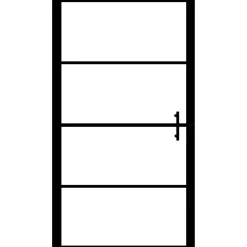 Suihkuovi 91x195cm karkaistu lasi musta*FinePRICE Clearance