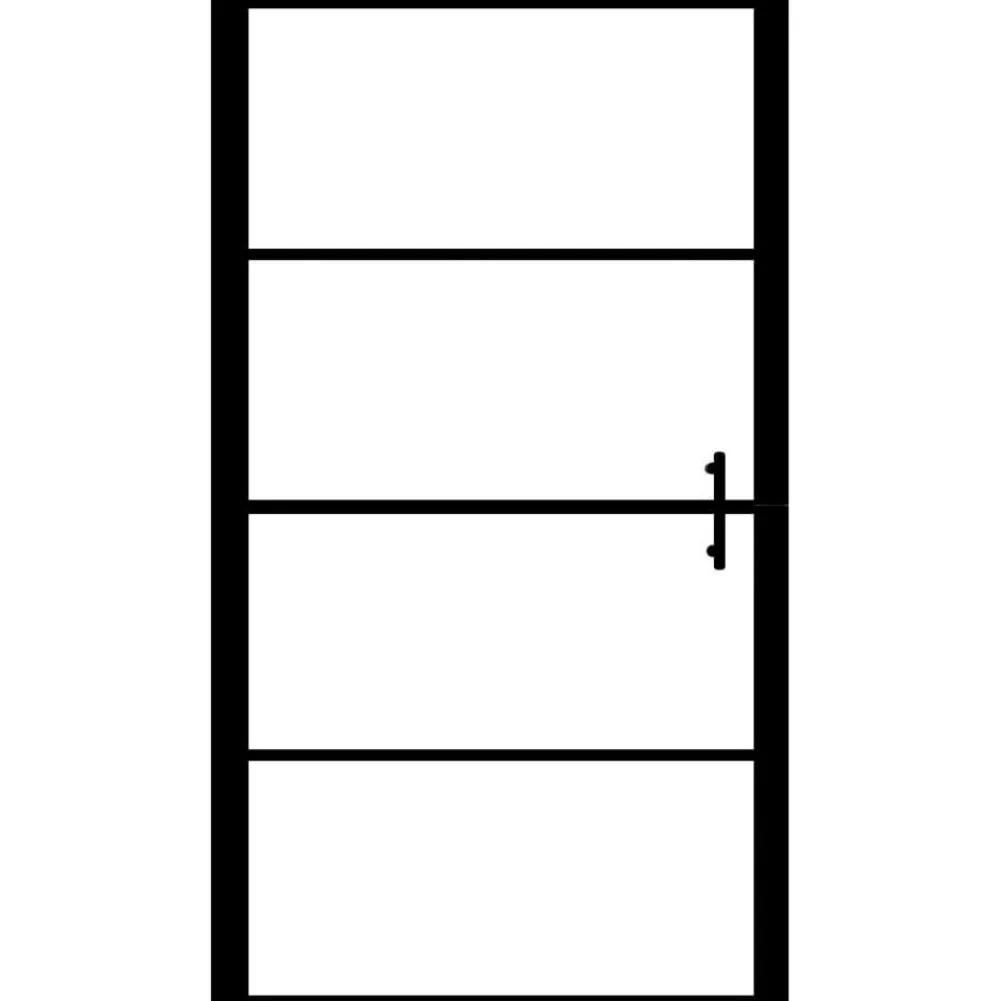 Suihkuovi 91x195cm karkaistu lasi musta*FinePRICE Clearance
