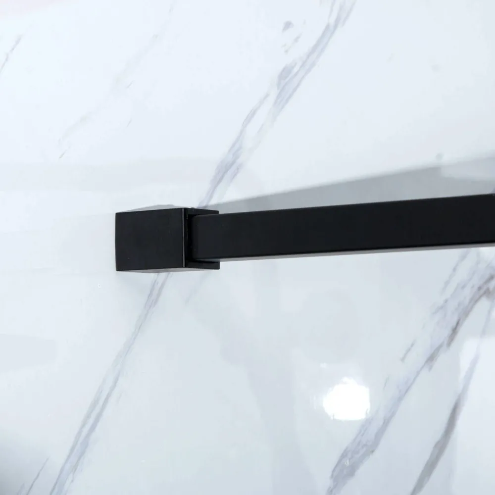 Outlet Suihkuseinä Profil 700x2000 mm kirkas lasi musta Suihkuseinät
