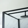 Suihkuseinä Profil 1000x2000 mm kirkas lasi musta Suihkuseinät