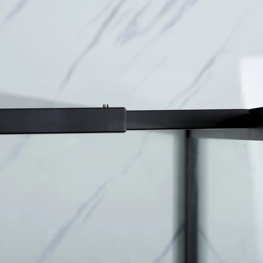 Suihkuseinä Profil 1000x2000 mm kirkas lasi musta Suihkuseinät