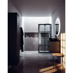 Best Suihkuseinä 180° Rista 880x2000mm musta kehys Suihkuseinät