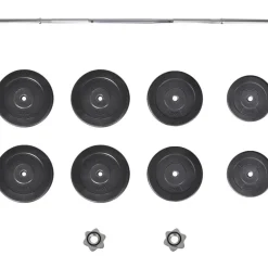 Clearance Suora painonnostotanko ja painot, 60kg Voimaharjoittelu