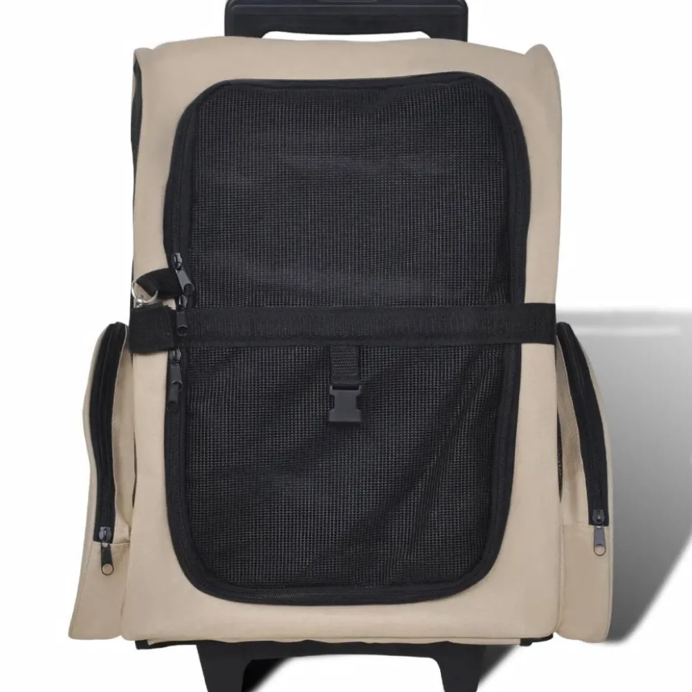 Taitettava lemmikkikärry, monikäyttöinen, beige*FinePRICE New