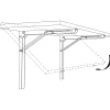 Taittokannake pöydälle 2kpl 560x580mm musta*Pisla Discount