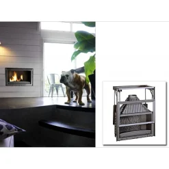 New Takkasydän 900 Grande Vision, ylös avautuva luukku, 18 kW, 215 kg Takkasydämet