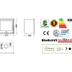 Hot Takkasydän Hogar HS EcoDesign, 7.1 kW Takkasydämet