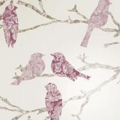 Tapetti Belle 5336-2, non-woven, romanttinen, vaalea/punainen*Decor Maison Clearance