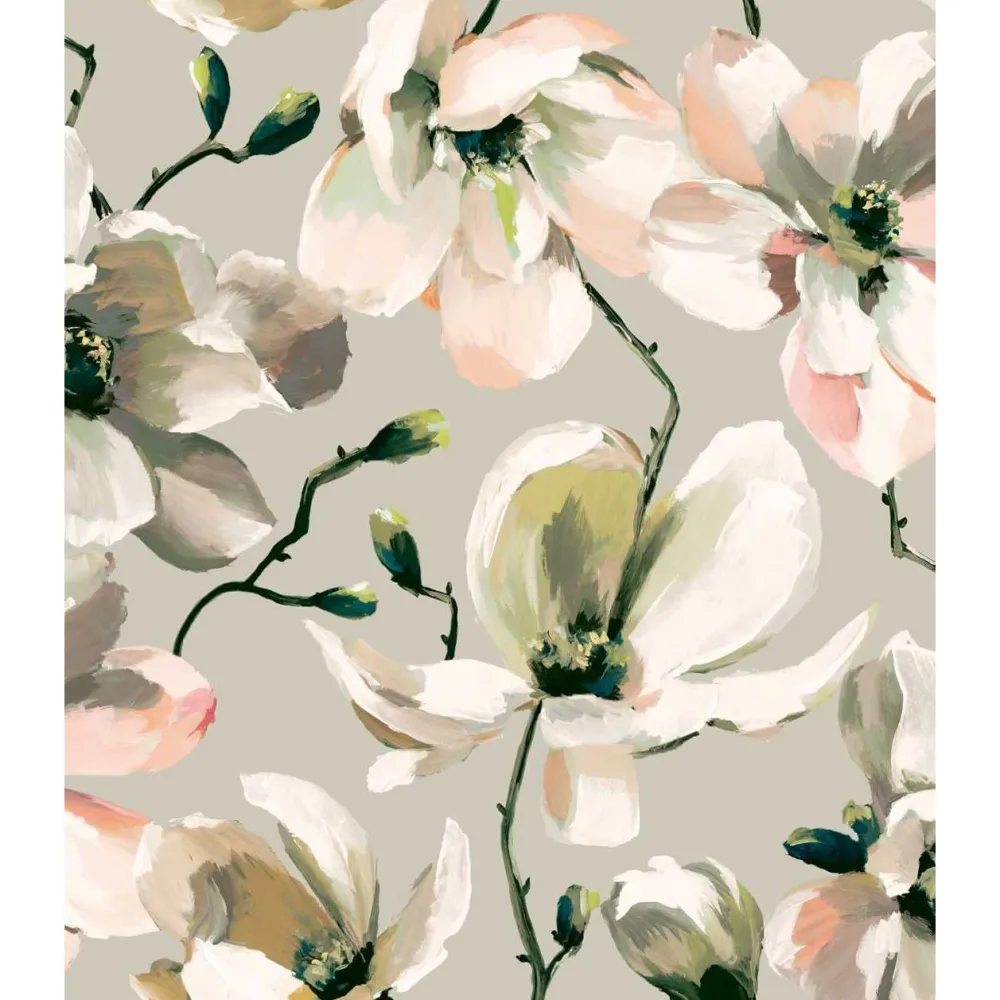 Hot Tapetti Flora Magnolia, vinyylipinta, eri värejä Vinyylitapetit