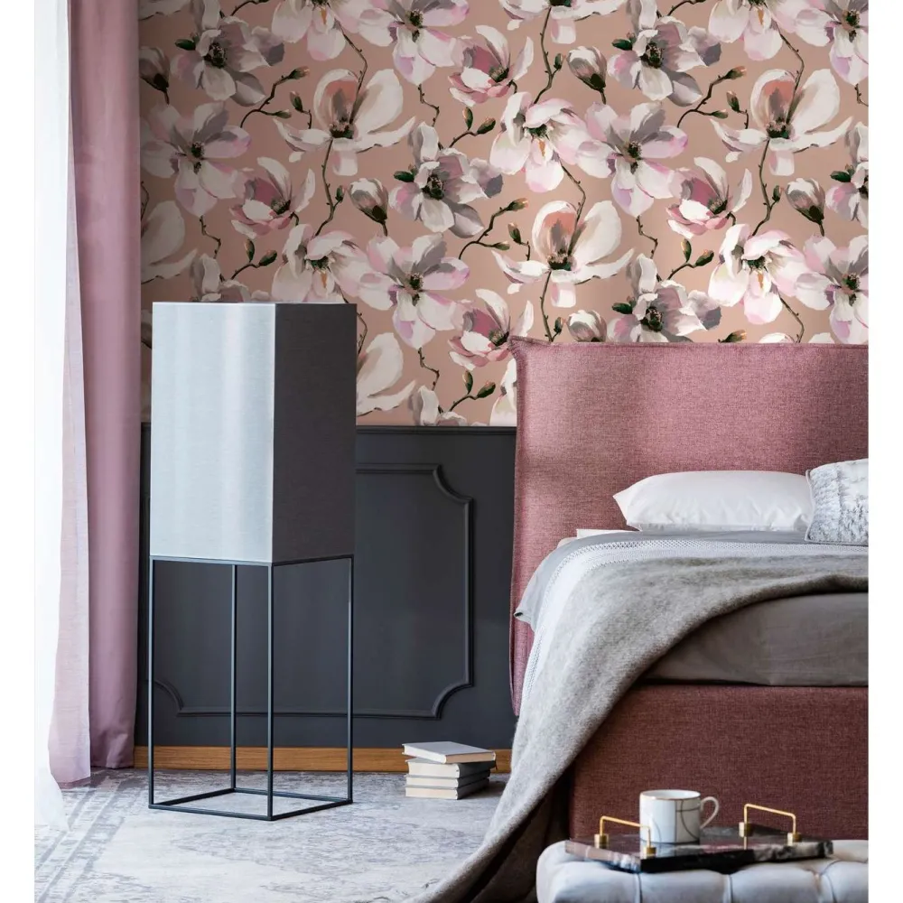 Hot Tapetti Flora Magnolia, vinyylipinta, eri värejä Vinyylitapetit