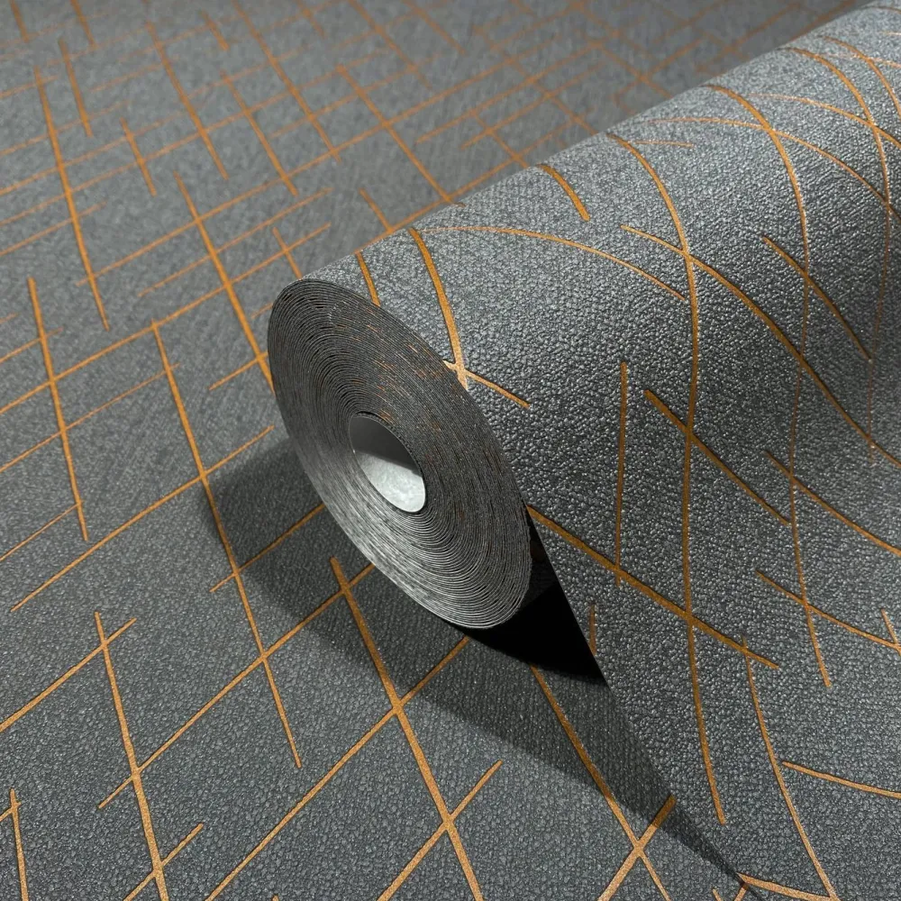 Tapetti Kylie, vinyylipinta, kiiltävä, viivat, graafinen/geometrinen, moderni*Marburg New