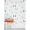 Tapetti Play/Record, paperi, pilkullinen, pastelli*Mini Moderns