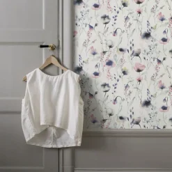 Tapetti Lo 0,53x10,05 m, non-woven, romanttinen, pinkki*Sandberg