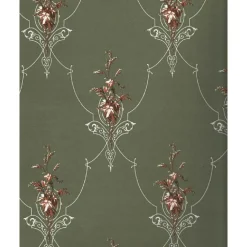 Outlet Tapetti Isoäidin aikaan 4833-3, non-woven, maalaisromanttinen, vihreä/ruskea Kuitutapetit
